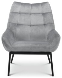 Julian Bowen Lucerne Velvet Chair - Grey