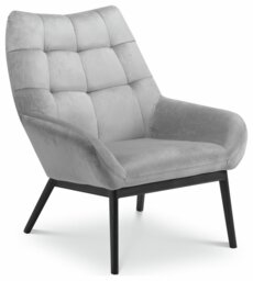 Julian Bowen Lucerne Velvet Chair - Grey - thumbnail 2