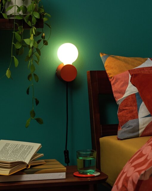 Habitat Banquo Plug In Wall Light - Orange - image 1