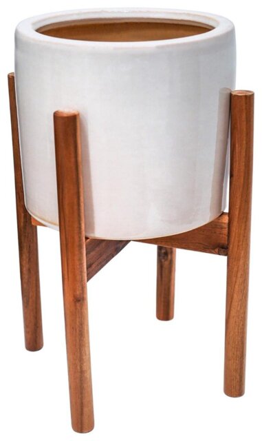 Ivyline Anzio Ceramic Planter- White - image 1