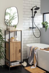 Argos Home Loft Living 1 Door Cabinet - Oak - thumbnail 2
