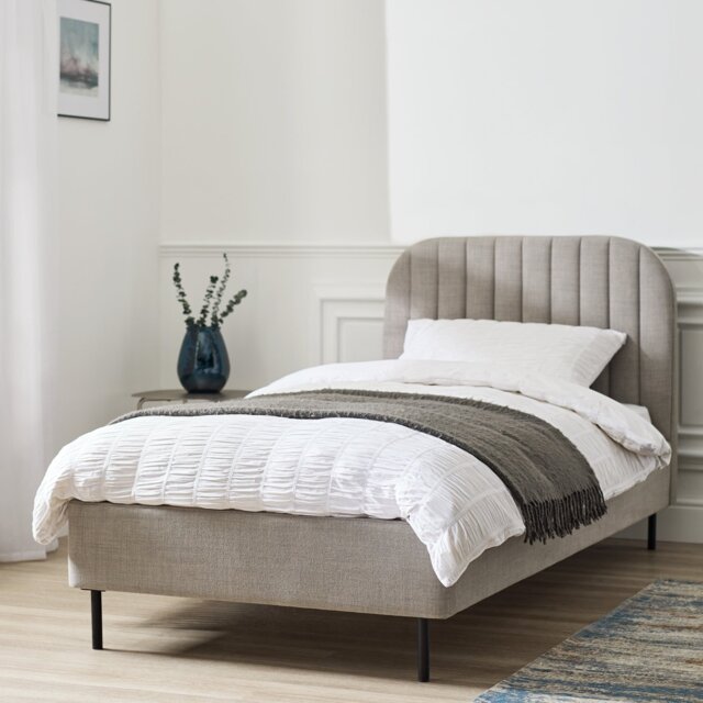 Argos Home Fulford Single Fabric Bed Frame - Grey - image 1