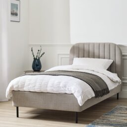Argos Home Fulford Single Fabric Bed Frame - Grey - thumbnail 1