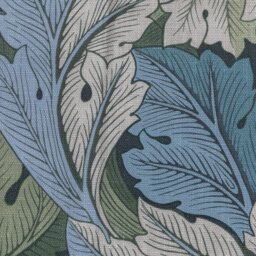 Habitat x Morris & Co. Acanthus Bolster Cushion-Blue-30x80cm - thumbnail 2