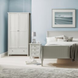 Julian Bowen Maine 3 Door 2 Drawer Wardrobe - Dove Grey - thumbnail 2