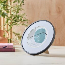 Habitat Black Round Metal Picture Frame - 25x25cm - thumbnail 1