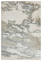 Asiatic Aurora Shiny Marble Grey Cut Pile Rug - 120x170cm