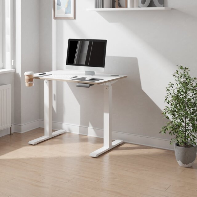 Koble Gino Mini Height Adjustable Desk - White - image 1