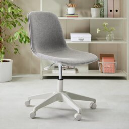 Habitat Hallie Fabric Office Chair - Grey - thumbnail 2