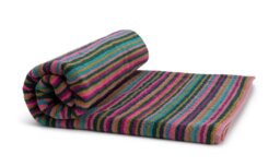 Habitat Cotton Skinny Bright Stripe Bath Towel-Multicoloured - thumbnail 1
