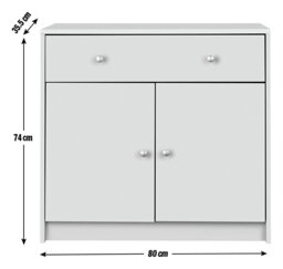 Argos Home Maine 2 Door 1 Drawer Sideboard - Walnut - thumbnail 2