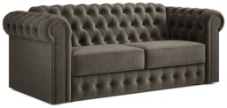 Jay-Be Chesterfield Fabric 3 Seater Sofa Bed - Pewter