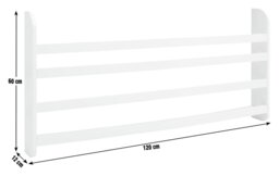 Habitat Kids Scandinavia Wall Mounted Wide Shelf - White - thumbnail 2