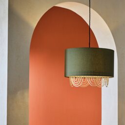 Habitat Olive Two Tier Scallop Easy Fit Lampshade - 35cm - thumbnail 2