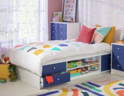 Argos Home Malibu Storage Cabin Bed - Blue & White - thumbnail 2