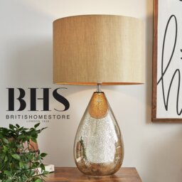 BHS Rowe Table Lamp - Gold - thumbnail 2