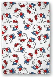 Hello Kitty Fleece Throw - White - 100x150cm - thumbnail 2