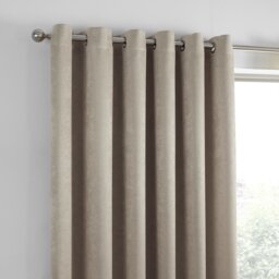 Fusion Strata Dim-out Eyelet Curtains - Natural - 229x183cm - thumbnail 2