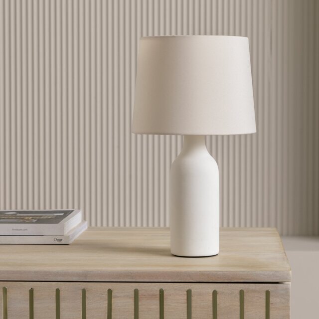 Argos Home Rica Ceramic Table Lamp - White - image 1