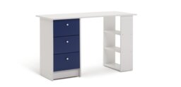 Argos Home Kids Malibu 3 Drawers Desk - Blue & White - thumbnail 2