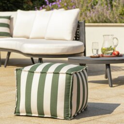 Habitat Stripe Outdoor Pouffe Cushion - thumbnail 2