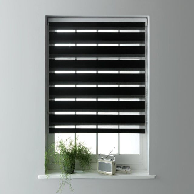 Habitat Day and Night Black Roller Blind - 90cm - image 1