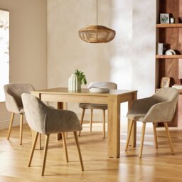 Argos Home Miami Oak Dining Table & 4 Natural Chairs