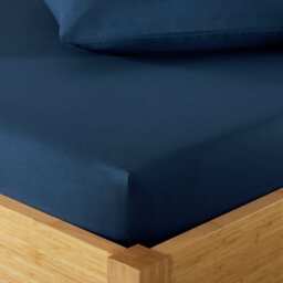 Home Essentials Soft Touch Navy Fitted Sheet-Superking - thumbnail 2
