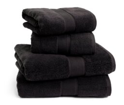 Habitat Cotton Supersoft 4 Piece Towel Bale - Black