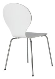 Habitat Bentwood Metal Dining Chair - Super White - thumbnail 2
