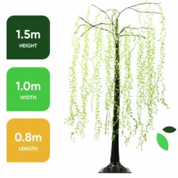 Streetwize Garden White Willow Tree Solar Lights - thumbnail 2