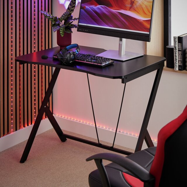 Argos Home Gaming Desk - Black - image 1
