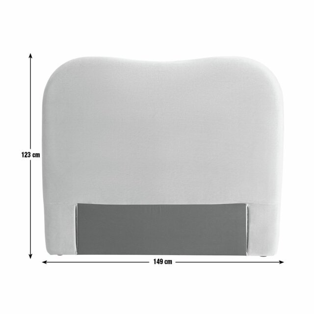 Habitat Mali Fabric Double Headboard - Grey - image 1