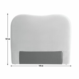 Habitat Mali Fabric Double Headboard - Grey - thumbnail 1