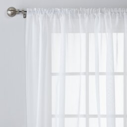 Argos Home Pencil Pleat Voile Curtain - White - 149x229cm - thumbnail 1