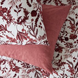 Argos Home Burgundy Foliage Print Bedding Set - Superking - thumbnail 2
