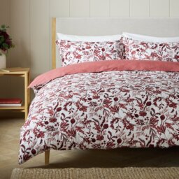 Argos Home Burgundy Foliage Print Bedding Set - Superking