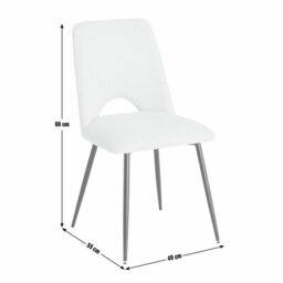 Argos Home Vance Pair of Fabric Dining Chairs - Cream - thumbnail 2