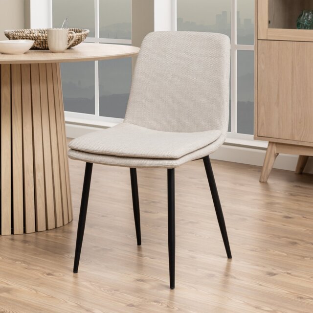 Furniture To Go Becca Pair Of Fabric Dining Chairs - Beige - image 1
