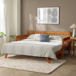 Argos Home Aspley Trundle Day Bed with 2 Mattresses- Oak - thumbnail 2
