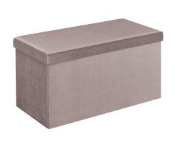 Argos Home Velvet Medium Storage Ottoman - Pink