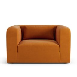 Habitat Lars Fabric Cuddle Chair - Orange - thumbnail 1