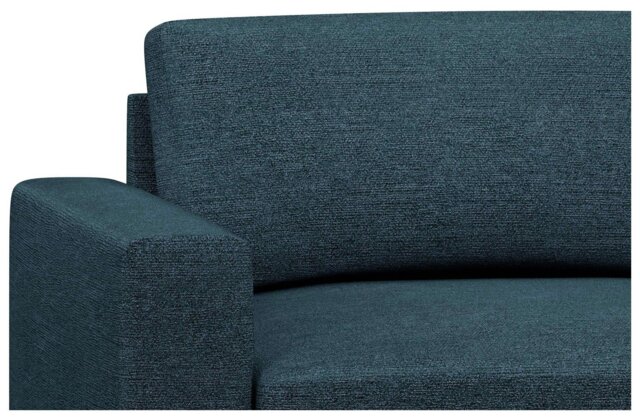 Hutch Fabric Block Arm 2 Seater Sofa - Aegean Blue - image 1