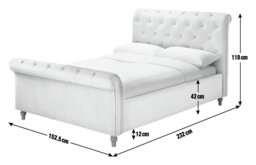 Argos Home Harrogate Double Velvet Bed Frame - Pink - thumbnail 2