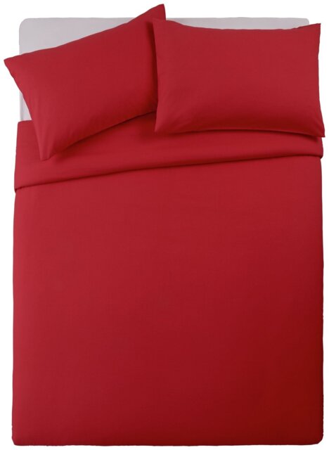 Habitat Easycare Plain Red Bedding Set - Kingsize - image 1