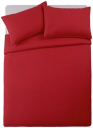 Habitat Easycare Plain Red Bedding Set - Kingsize - thumbnail 1