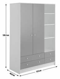 Argos Home Kids Malibu 2 Door 4 Drawer Wardrobe - Green - thumbnail 2