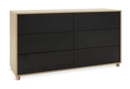 Habitat Koda 6 Drawer Chest - Black - thumbnail 1
