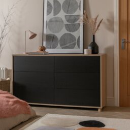 Habitat Koda 6 Drawer Chest - Black - thumbnail 2