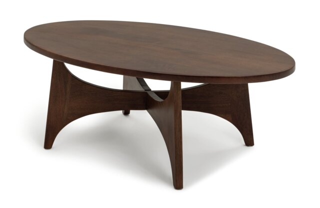Habitat Mid Century Round Coffee Table - Brown - image 1